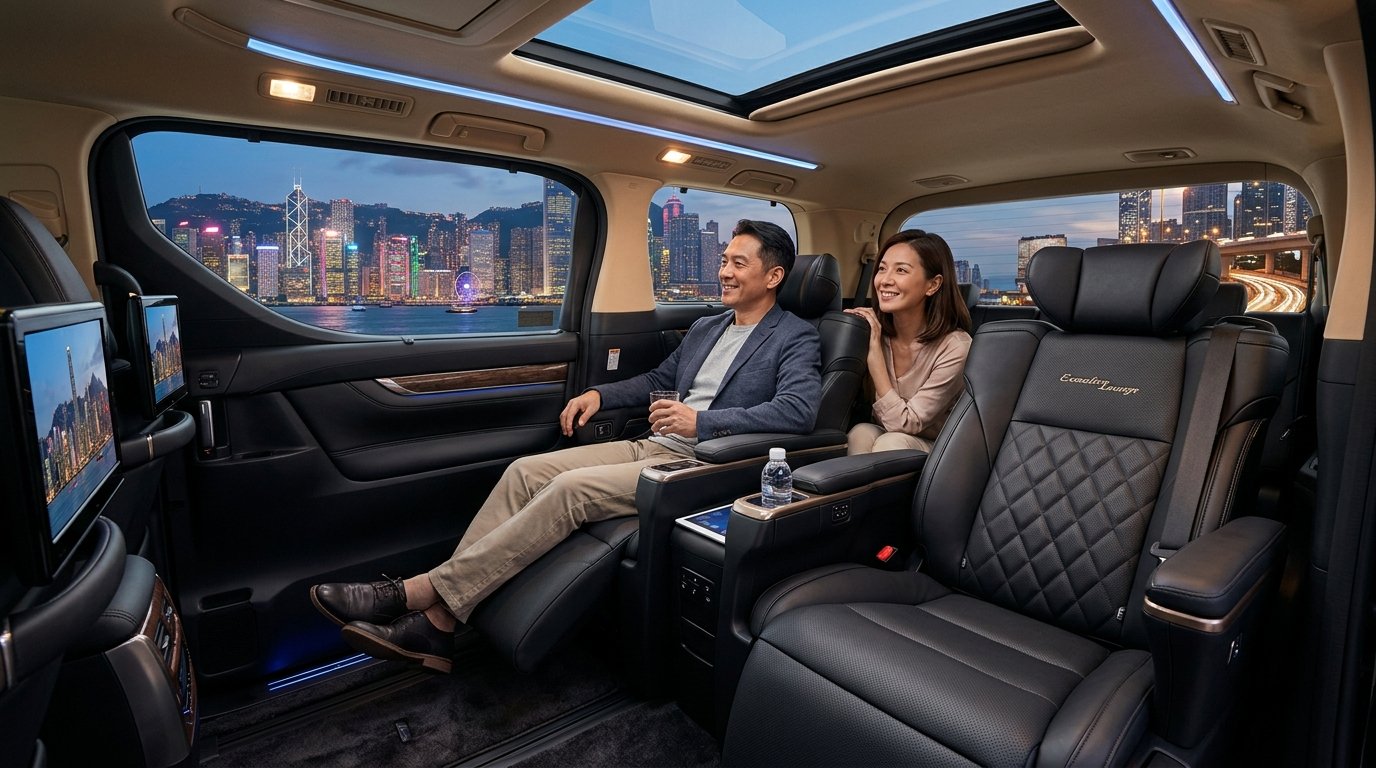 Hong Kong Tourist Van Luxury Interior Pilot Seats